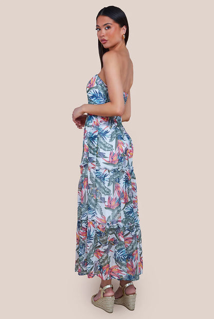BANDEAU PRINTED MAXI DRESS