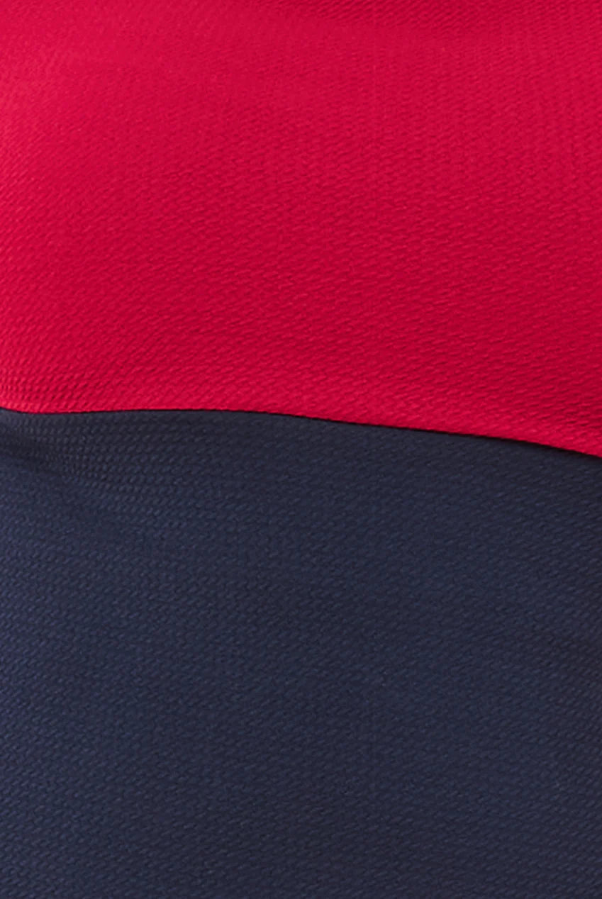 COLOR BLOCK PONTI MIDI DRESS