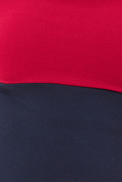 COLOR BLOCK PONTI MIDI DRESS