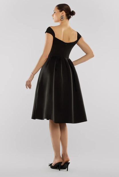 SCUBA FOAM SKATER MIDI DRESS