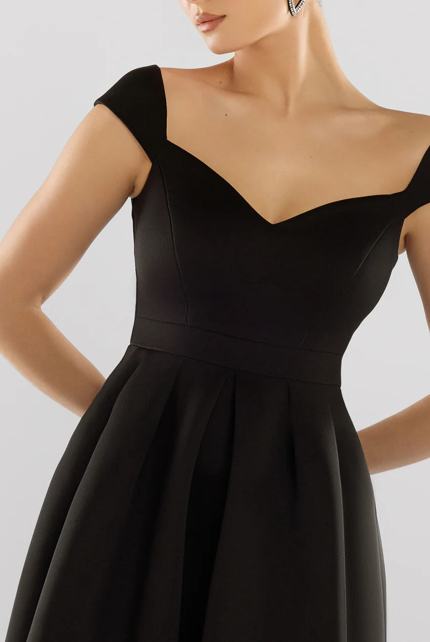 SCUBA FOAM SKATER MIDI DRESS